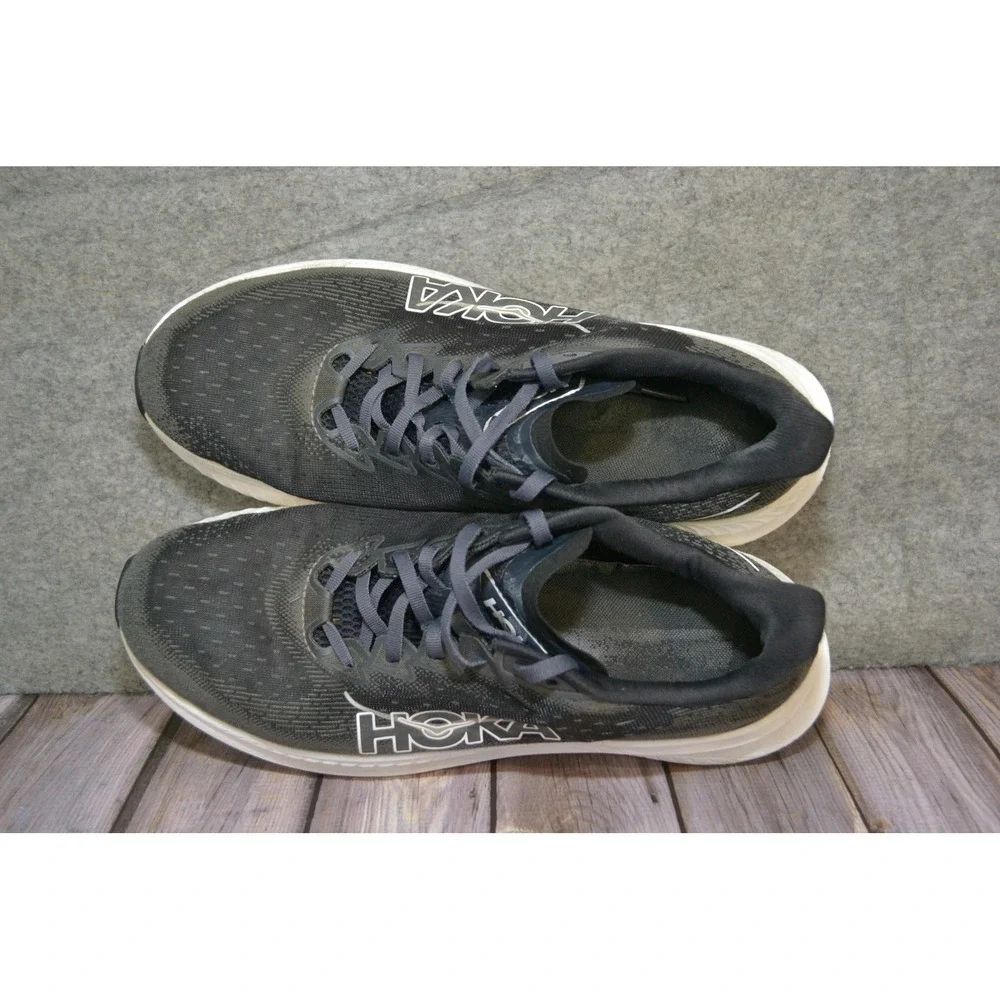 Hoka‎ One One Mach 6 Shoes Mens 11D Black White Running Sneakers 1147790 BWHT